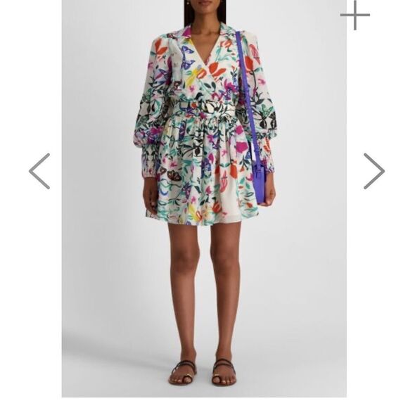 Elliatt Seabreeze floral mini belted dress small s - Picture 3 of 10